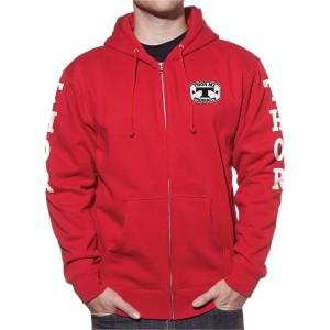 SWEAT SHIRT ZIPPÉ THOR PRO-GP ROUGE  