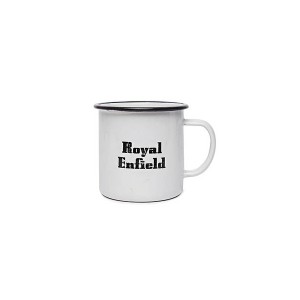 MUG EMAILLE BLANC ROYAL ENFIELD