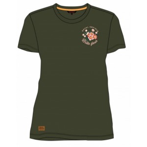 T-SHIRT FEMME CASQUE OLIVE ROYAL ENFIELD